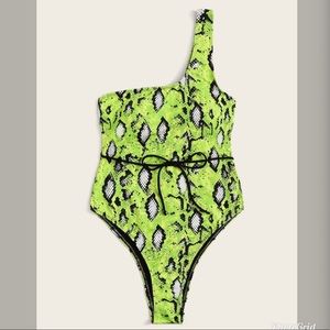 Neon Green One Piece Bathing Suit